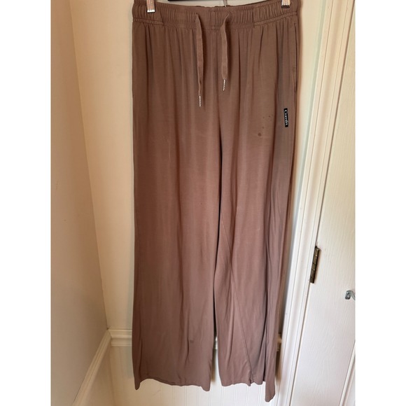Comfrt Pants - Comfrt Wide Leg Lounge Pants Mauve Brown High Rise Drawstring Size M